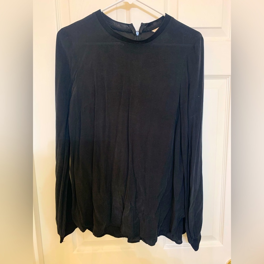 Black silky top